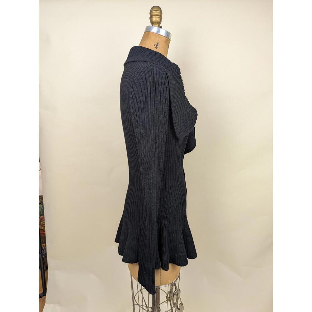 sarah burton for alexander avant garde mcqueen black peplum cardigan - Picture 6 of 8